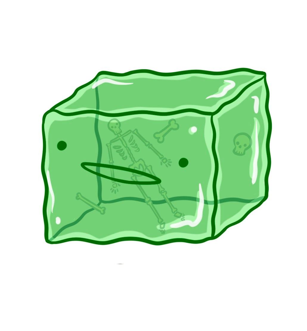 Gelatinous Cube Keychain