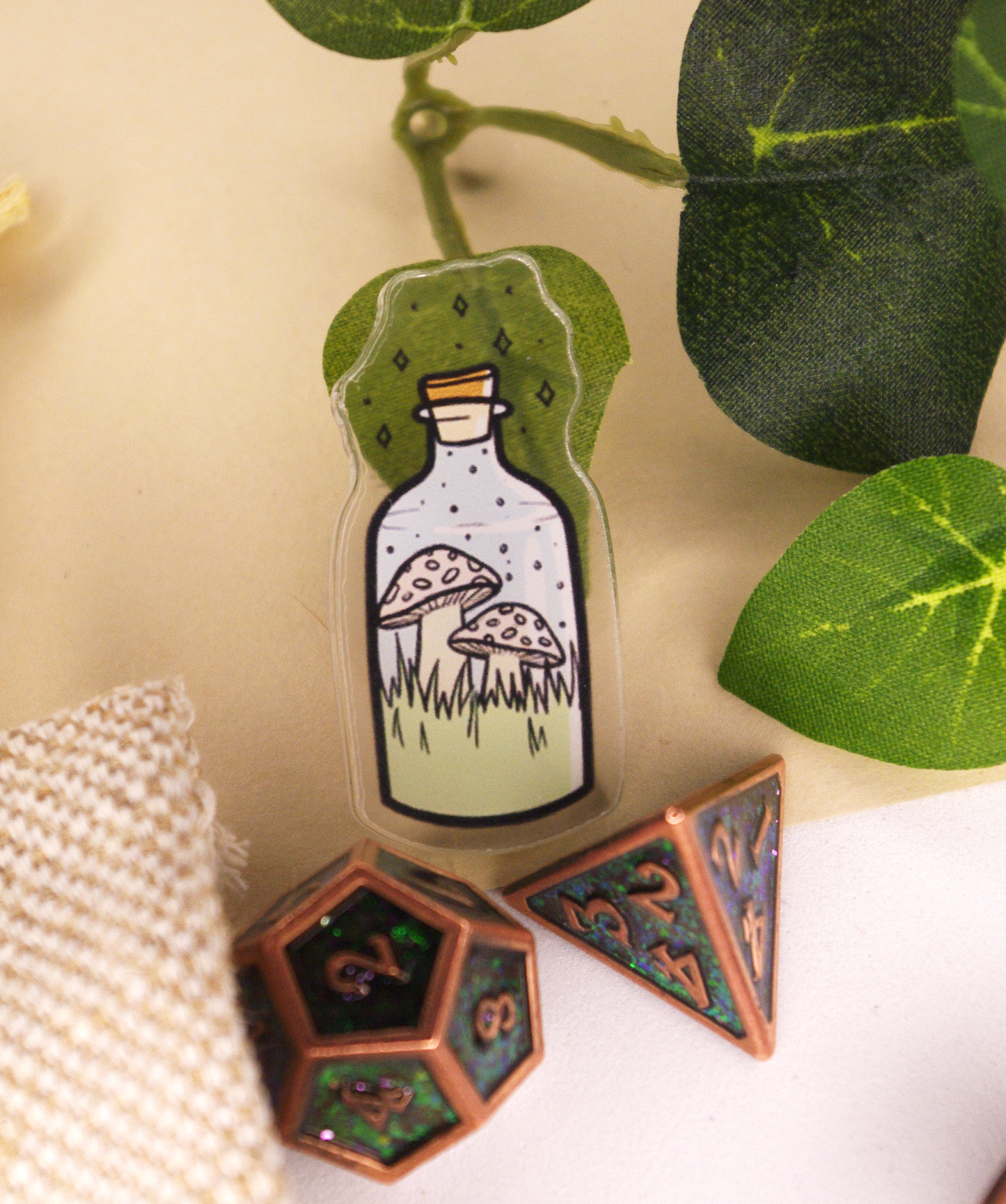 Mushroom Bottle Pin